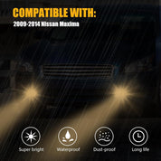 OKSIWA Halogen Fog Lights,Compatible with 2009-2014 Nissan Maxima,Front Bumper Fog Lamp with Switch Wiring Harness Kit, neblineros para autos delantero, faros antiniebla