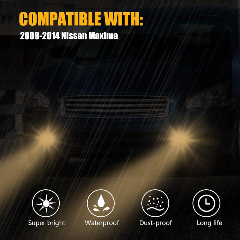 OKSIWA Halogen Fog Lights,Compatible with 2009-2014 Nissan Maxima,Front Bumper Fog Lamp with Switch Wiring Harness Kit, neblineros para autos delantero, faros antiniebla-2