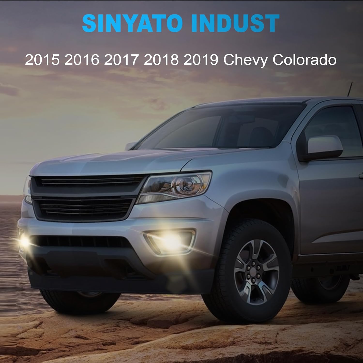 OKSIWA Fog Lights Compatible with 2015 2016 2017 2018 2019 Chevy Colorado with H16 12V 19W Driving Fog Lights Lamps-3