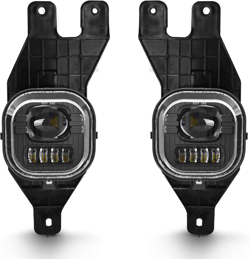 OKSIWA Led Fog Lights Compatible With 1999-2004 Ford F250 F350 Super Duty, 2001-2004 Excursion Front Driving Fog Lamps Assembly Clear Lens, DOT Certified - 1 Pair-1