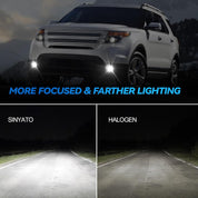 OKSIWA LED Fog Lights Assembly Compatible with 2013 2014 2015 Ford Explorer, Front Driving Fog Lamps Clear Lens Replacement Kit, DOT Certified - 1 Pair