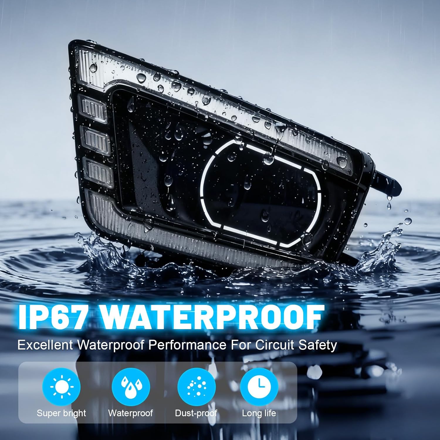 OKSIWA LED Daytime Running Lights For 2012 2013 2014 2015 Toyota Tacoma, with Amber Dynamic Turn Signal Lights, Fog Lights DRL Harness