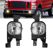OKSIWA Fog Lights Compatible with 2008-2010 Ford F250 F350 F450 Super Duty Truck, Front Driving Lamps Clear Lens Assembly Replacement, DOT Approved (1 Pair Halogen Lamp)