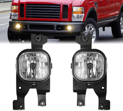 OKSIWA Fog Lights Compatible with 2008-2010 Ford F250 F350 F450 Super Duty Truck, Front Driving Lamps Clear Lens Assembly Replacement, DOT Approved (1 Pair Halogen Lamp)-1