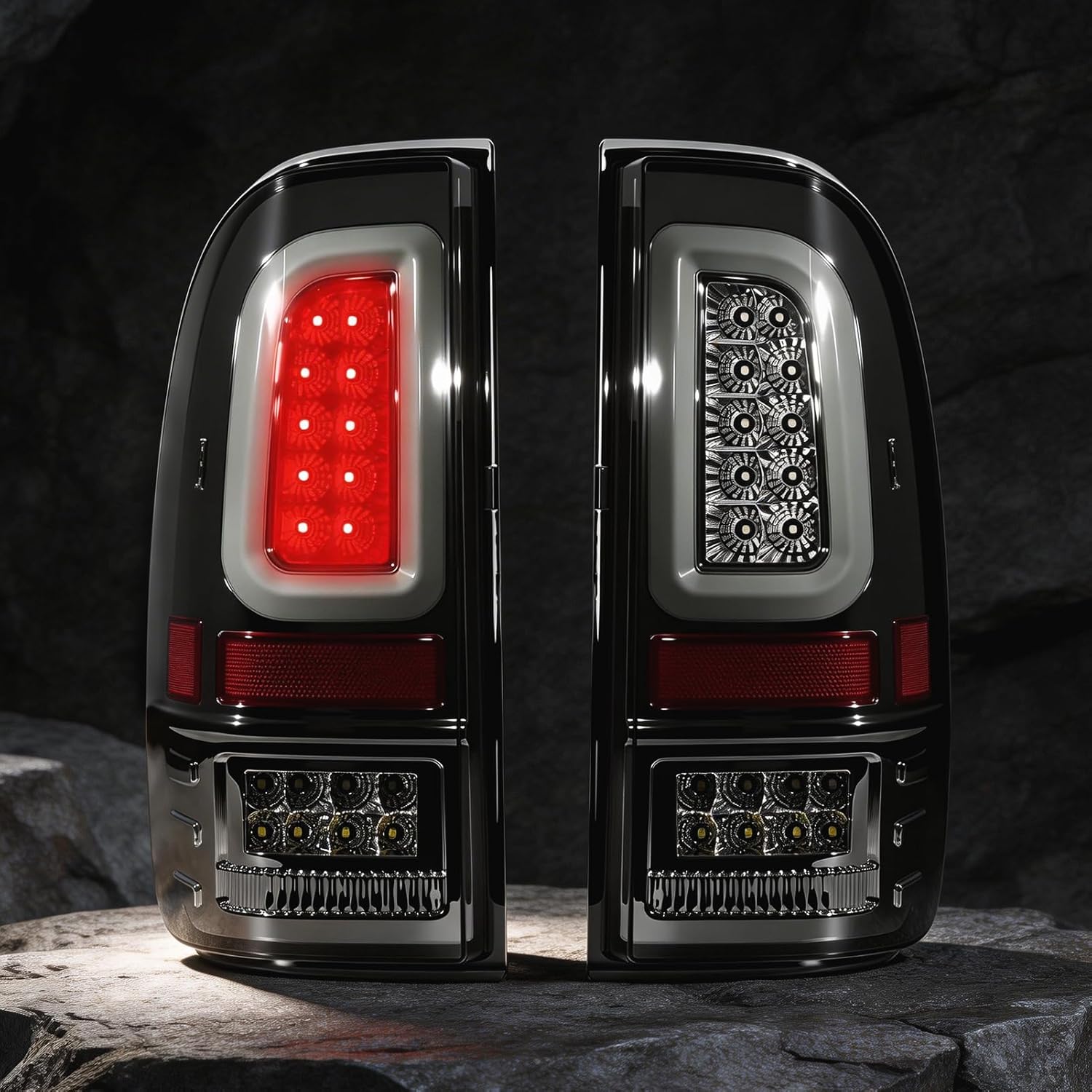 OKSIWA Smoked Full Led Tail Lights Fit for 2008-2016 Ford F250 F350 F450 Turn Signal,Brake Light,Reverse Light Rear Light Assembly Replacement