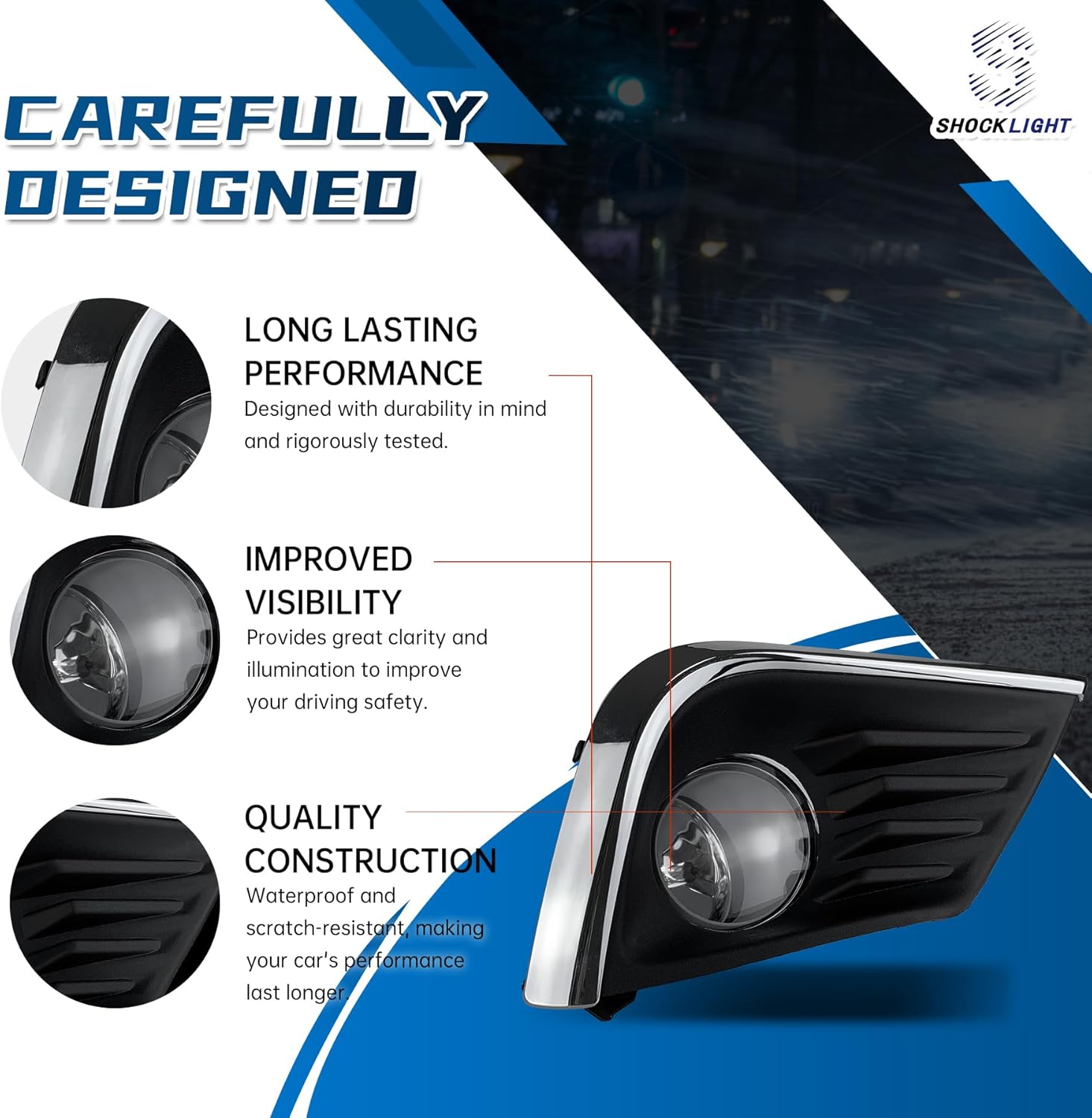 OKSIWA 2 Pcs Fog Lights Assembly Compatible With 2016 2017 2018 Altima Front Bumper Lights Driving Fog Lamps Halogen Bulbs w/Switch and Wiring Kit Clear Lens 1 Pair-4