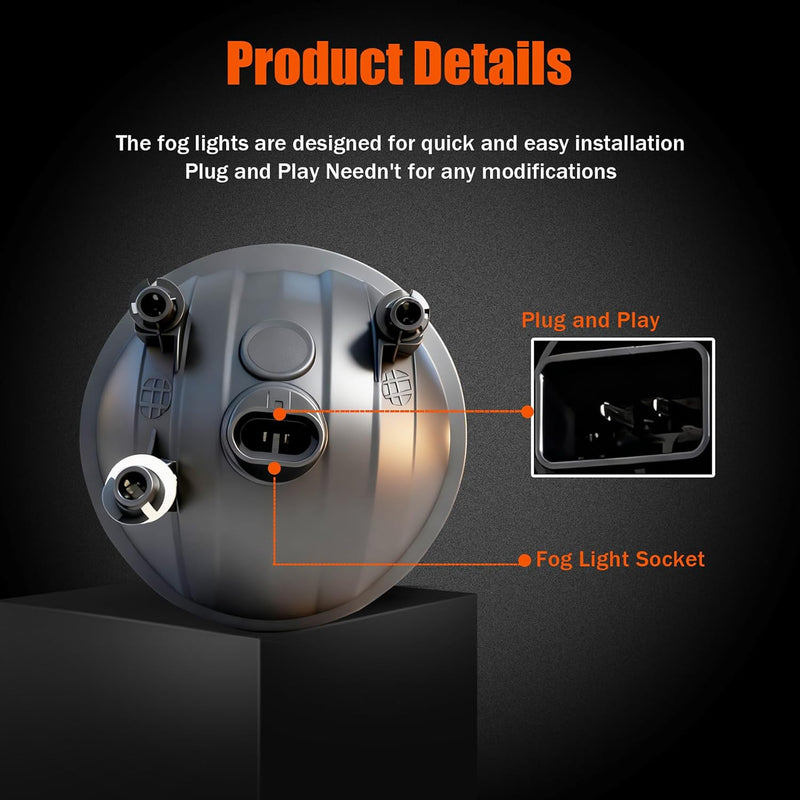 DOT Approved Halogen Fog Lights for 2007-2013 GMC Sierra 1500 & 2007-2014 Sierra 2500/3500HD Plug & Play-6