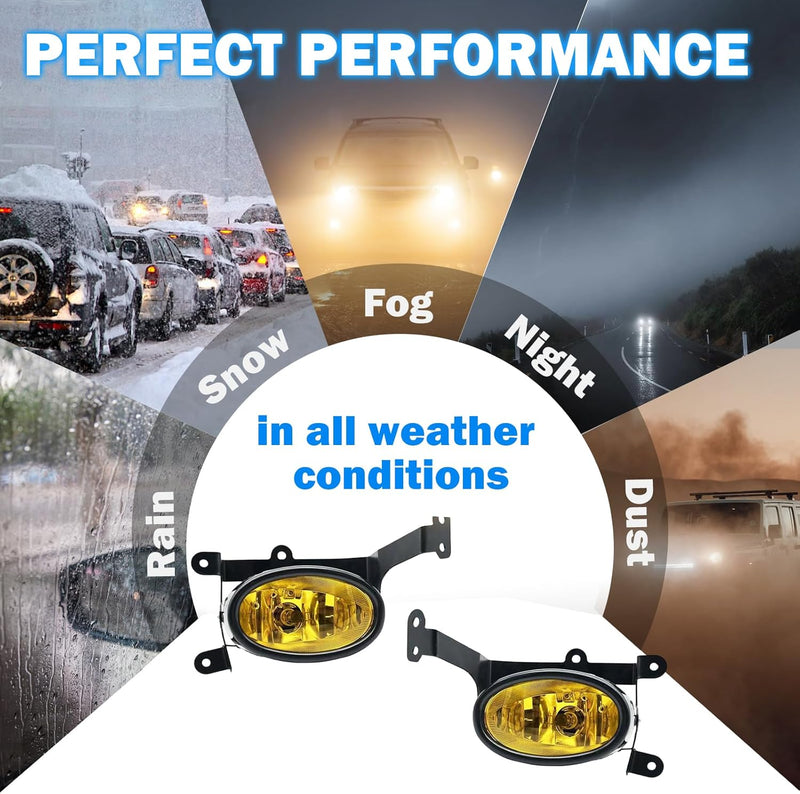 OKSIWA Fog Lights Compatible with 2DR Honda Civic Coupe 2006-2008 Pair Bumper Driving Fog Lamps with H11 12V 55W Halogen Bulb (Amber Lens)-8