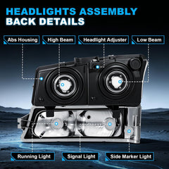 Headlight for 2003–2006 Chevy Silverado 1500HD / 2500HD / 3500 / Avalanche-5