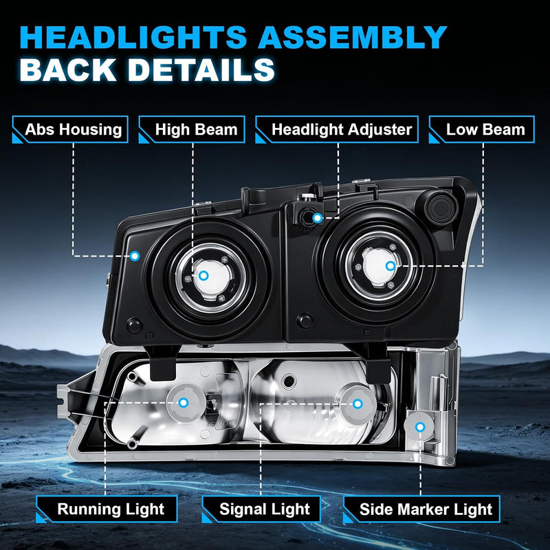 Headlight for 2003–2006 Chevy Silverado 1500HD / 2500HD / 3500 / Avalanche-5