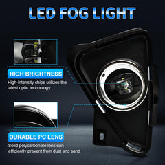 OKSIWA LED Fog Lights for 2016 2017 2018 Toyota RAV4,1 Pair Front Driving Fog Lamps Kits with Wiring Harness Switch,Clear Lens-6
