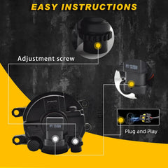 OKSIWA Fog Lights Compatible With Toyota RAV4 2006 2007 2008, 1 Pair Fog Lamps with Bezels and H11 12V 55W Bulbs included Switch and Wiring kit-3