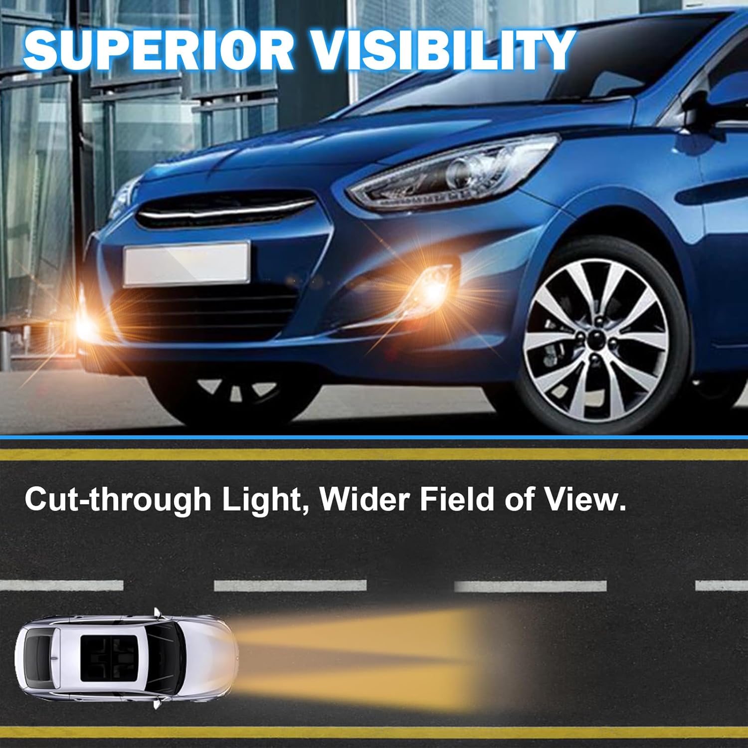 OKSIWA Fog Lights Fit For 2012-2017 Hyundai Accent Pair Fog Lights Bumper Lamps Full Kit with Switch and Harness (Clear Lens)-2