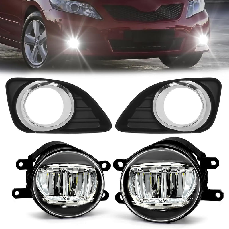 OKSIWA LED Fog Lights-for 2010 2011 Toyota Camry,Fog Lamps Assembly Replacement,Include Switch, Wiring Harness,Plug and Play-1