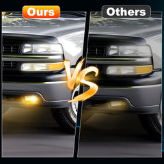 DOT Approved Yellow LED Fog Lights for 1999-2006 Chevy Silverado Tahoe Suburban Plug & Play-5