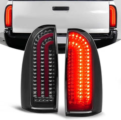 OKSIWA Dynamic Smoked LED Tail Lights for 2005-2015 Toyota Tacoma - Bright Brake, Turn Signal, Reverse Lights with Sequential Animation | IP67 Waterproof-1