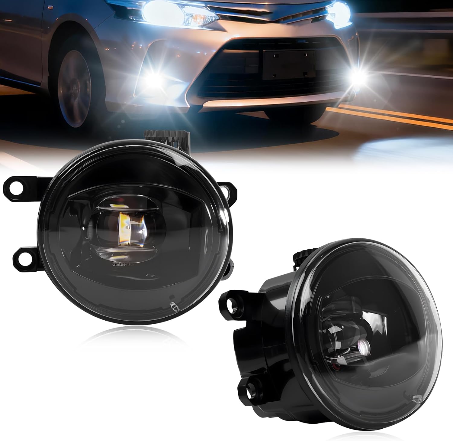 OKSIWA New Generation Led Fog Lamps, Universal Upgrade Kit for Toyota 4Runner Tacoma Tundra Rav4 Camry Corolla Sequoia Highlander C-Hr Venza Sienna & Scion Xa/Xd (2005 2007 2009-2012 2015 2017-2020)
