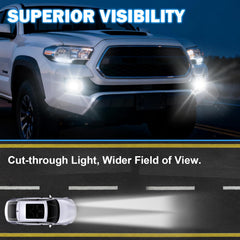 OKSIWA LED 4 eyes Fog Lights Assembly Kit for 2016 2017 2018 2019 2020 2021 2022 2023 Toyota Tacoma(Fits SR,SR5 Model Only), White DRL Fog Light Yellow Turn Signals for Tacoma-2