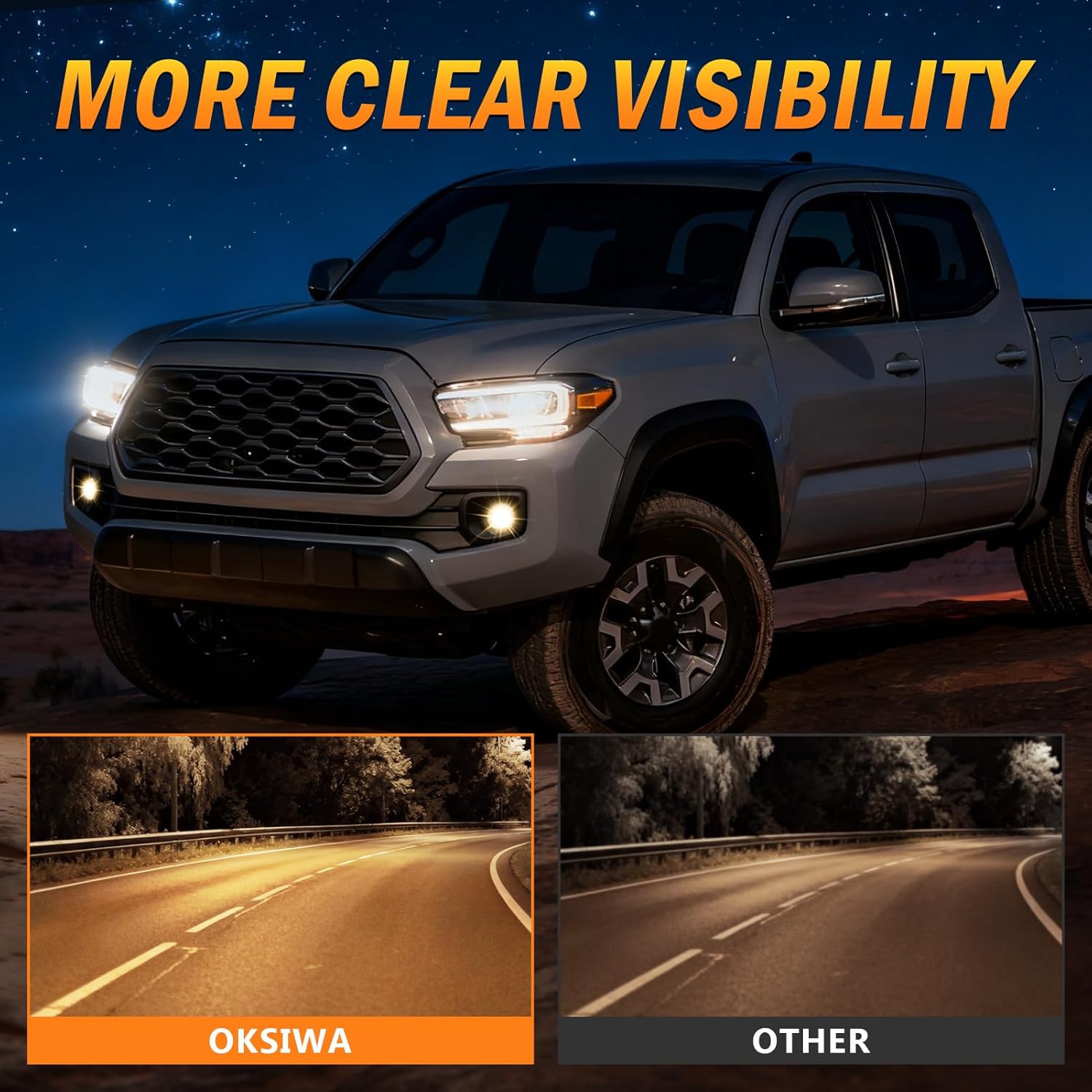 OKSIWA Halogen Fog Lights,Compatible with 2016-2023 Toyota Tacoma(Fits SR,SR5 Model Only), Front Bumper Driving Light, with Wiring Harness, Switch,Easy to Install (Black Bezels)