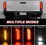 OKSIWA Dynamic Smoked LED Tail Lights for 2005-2015 Toyota Tacoma - Bright Brake, Turn Signal, Reverse Lights with Sequential Animation | IP67 Waterproof