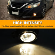 OKSIWA Halogen Fog Lights,Compatible with Nissan Altima Sedan 2016 2017 2018,Front Bumer Driving Light Fog Lamp Assembly Kit with Wiring Harness, Switch,Plug and Play