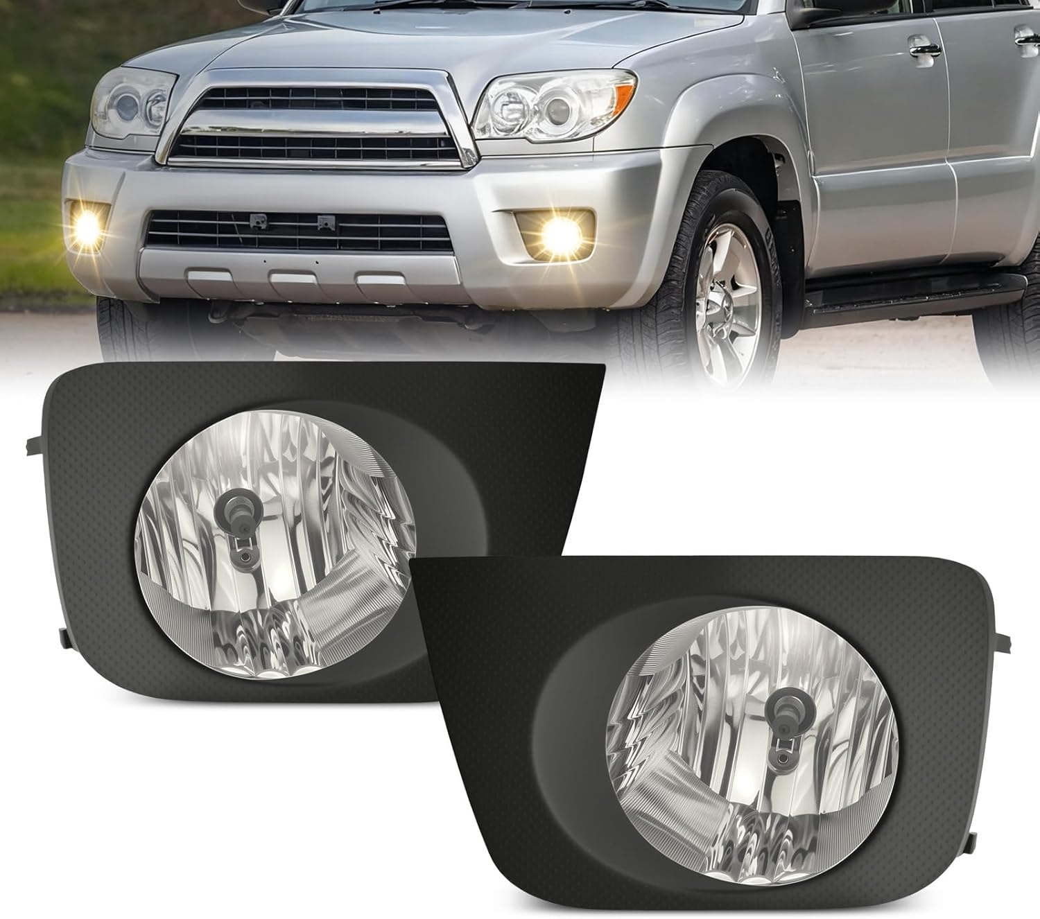 OKSIWA Fog Lights for 2006 2007 2008 2009 Toyota 4Runner, Front Driving Fog Light Lamps with 9006 Halogen Bulbs, Assembly Replacement Kit