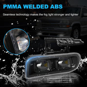 OKSIWA LED Fog Lights Kit For 1999-2002 Sierra/2000-2006 GMC Yukon/Yukon XL, Pickup Truck SUV Front Driving Fog Lamps Assembly Clear Lens, 1 Pair