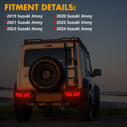 OKSIWA Sequential Full LED Tail Lights for Suzuki Jimny 2019-2024, with Start Up Sequence,Dynamic Turn Signal,Unique Appearance Design, Reverse, Brake Light Tail Lamp Rear Lights Assembly (Butterfly)