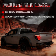 OKSIWA Sequential Full Led tail lights Compatible with Ford F150 2009-2014, Starting Animated, Dynamic Turn Signal,Brake Light, Reverse Light Rear Light Assembly-3