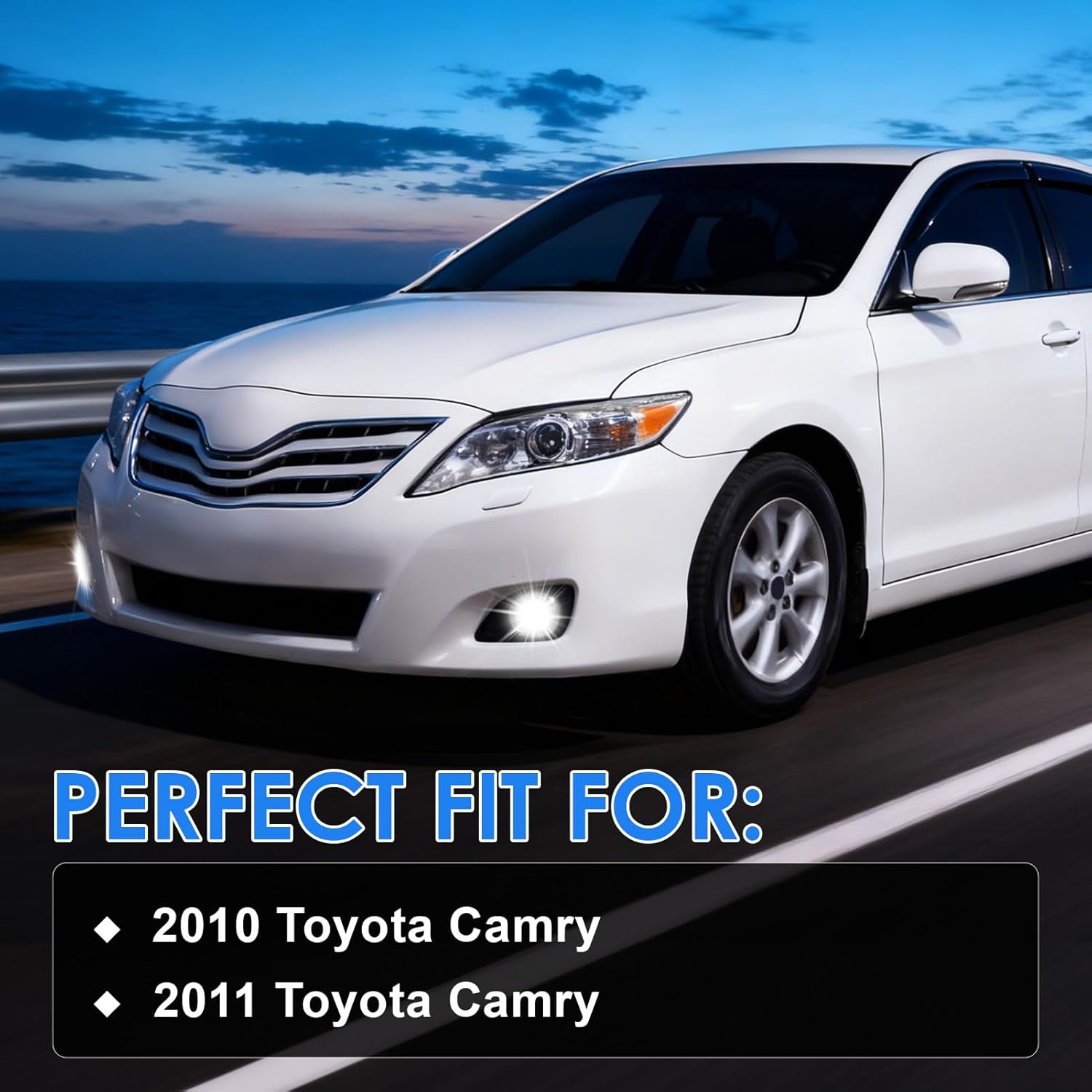 OKSIWA LED Fog lights Assembly For 2010-2011 Toyota Camry, Waterproof And Durable Fog Lights For Toyota Camry With Advanced Chip For Enhanced Visibility In All Weather (Left Driver and Right Passenger Side)