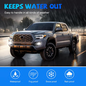 OKSIWA LED Fog Lights,Compatible with 2016-2023 Toyota Tacoma(Fits SR,SR5 Model Only), Front Bumper Driving Light, with Wiring Harness, Switch,Easy to Install (Chrome Bezels)