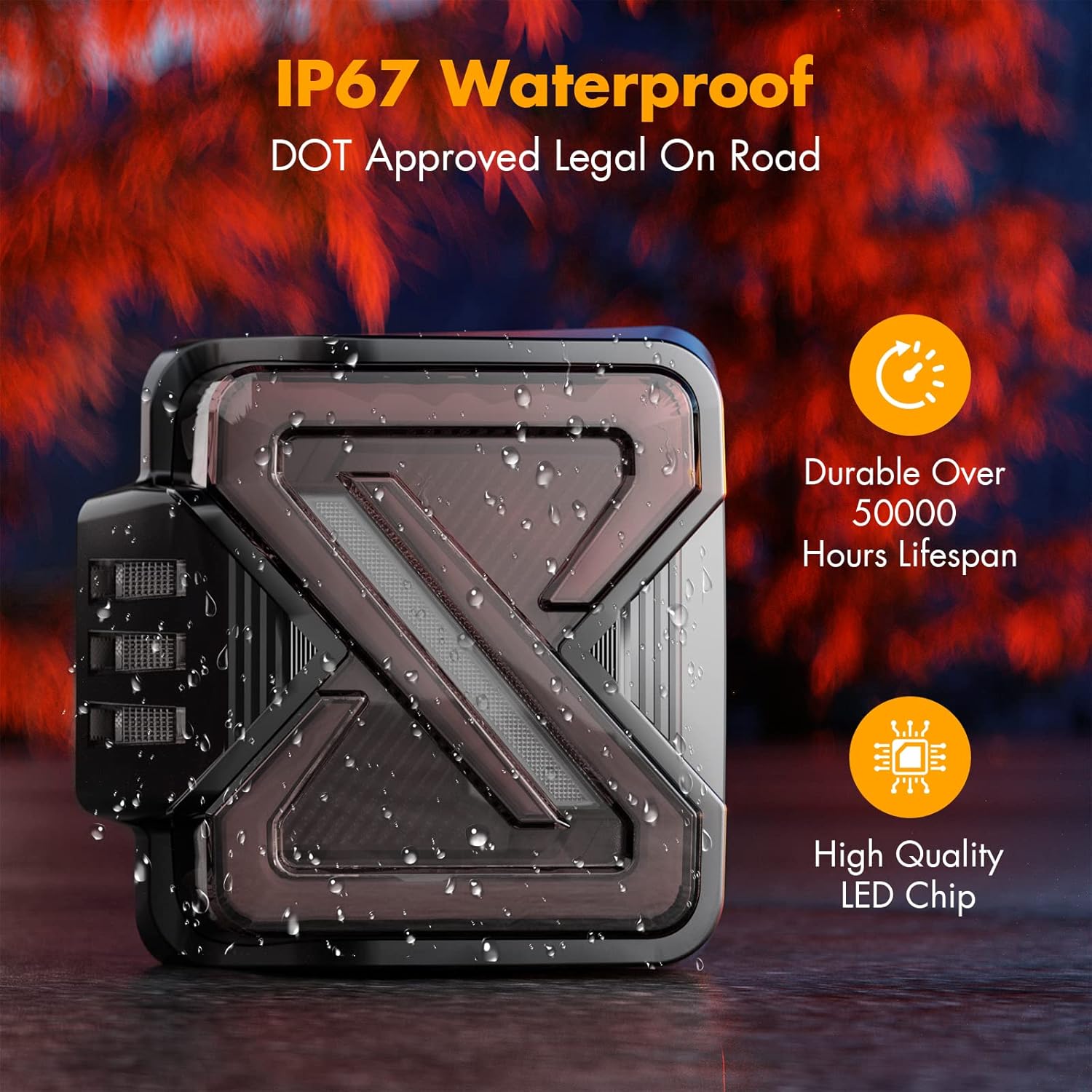 OKSIWA LED Tail Lights Fit For 2007-2018 Jeep Wrangler JK JKU Sport/Sahara/Rubicon, with Starting Dynamic Animation,Unique Shaped Design