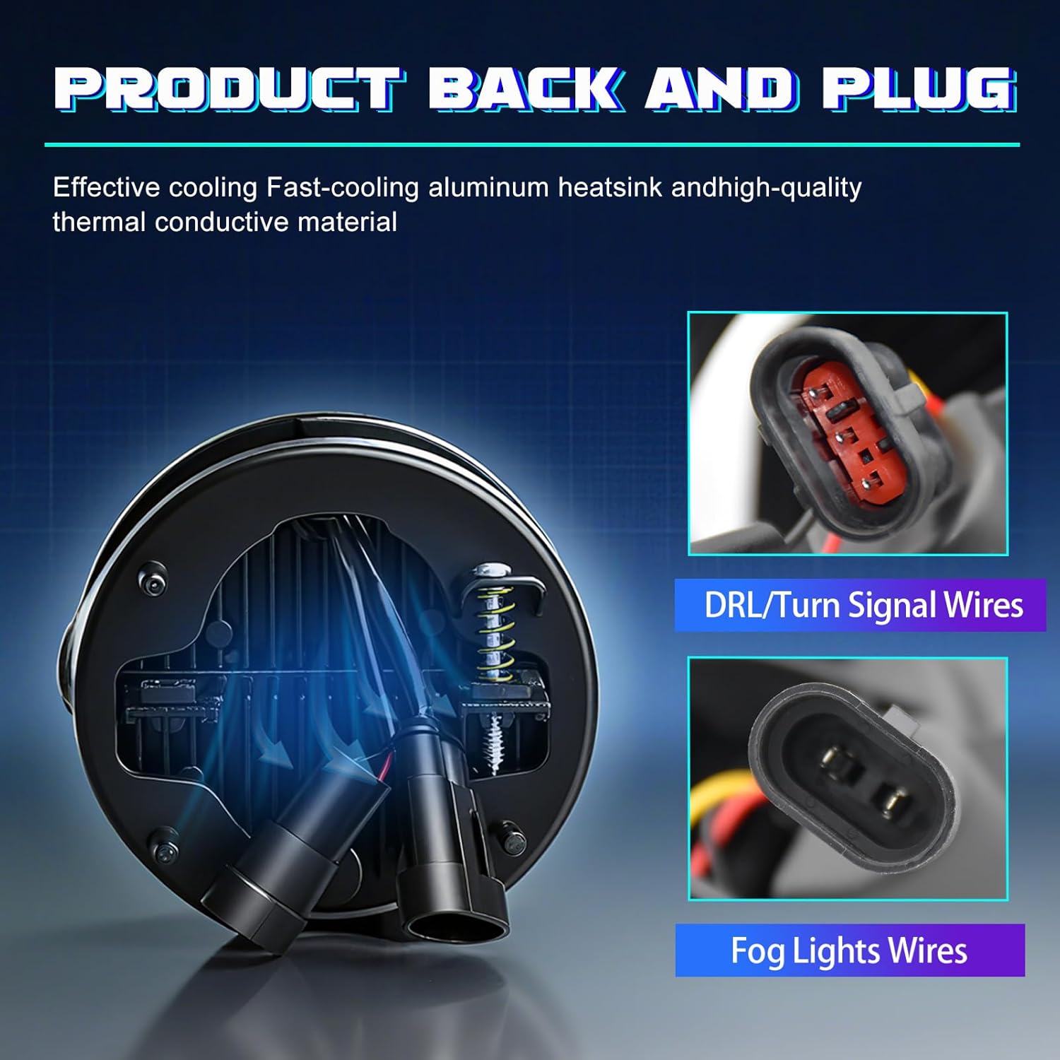 OKSIWA Led Fog Lights with DRL Comaptible with Ford Expedition 2007 2008 2009 2010 2011 2012 2013 2014, Compatible with 2008-2011 Ford Ranger, Upgrade and Modified 1 Pair Led Fog Lamp, Fog Light Assembly-4