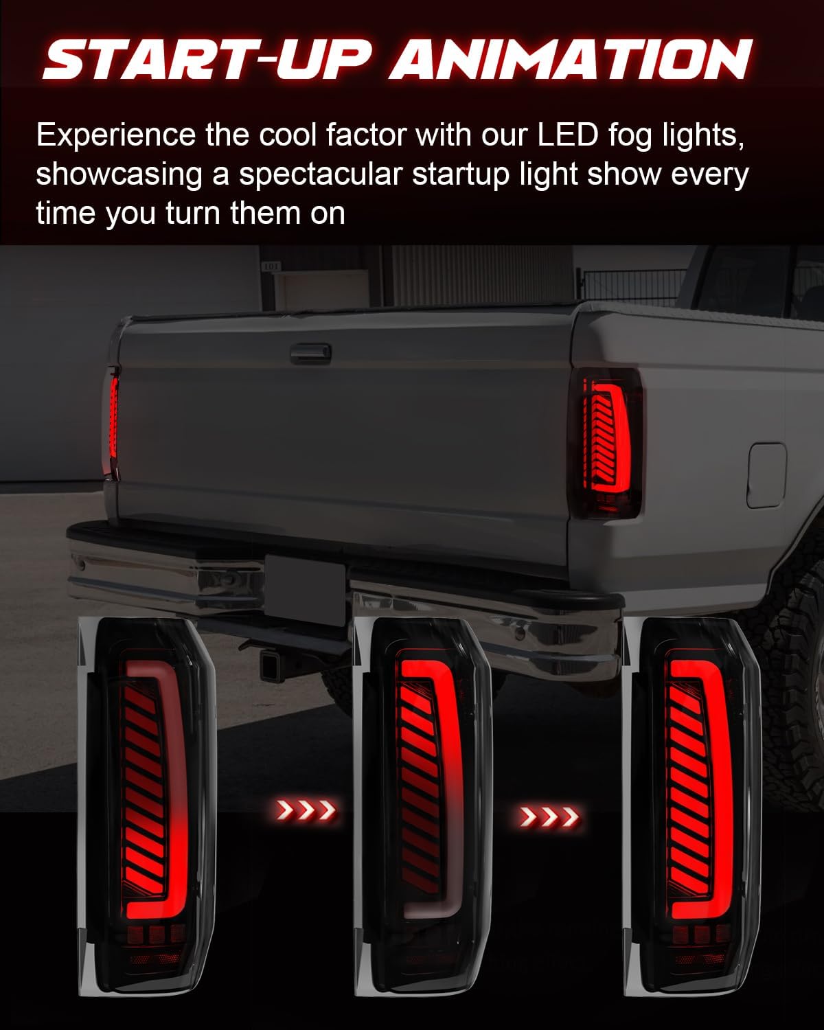 Sequential Full LED Tail Lights for 1989–1996 Ford F-150/F-250/F-350/Bronco-5
