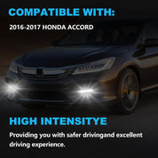 OKSIWA LED Fog Light for 2016 2017 Honda Accord Sedan 4 Door, Front Bumper Driving Light Kit,Fog Lamps Assembly Replacement with Switch,Wiring Harness,Plug and Play