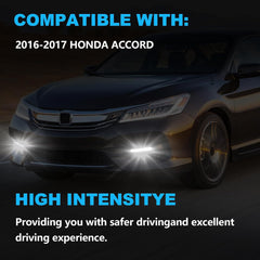 OKSIWA LED Fog Light for 2016 2017 Honda Accord Sedan 4 Door, Front Bumper Driving Light Kit,Fog Lamps Assembly Replacement with Switch,Wiring Harness,Plug and Play-2