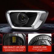 OKSIWA Upgraded LED Fog Lights Assembly Compatible with 2015-2019 Chevy Colorado,Front Bumper Driving LED Fog Lamps with Wiring Harness And Switch Clear Lens High Performance DOT Compliance