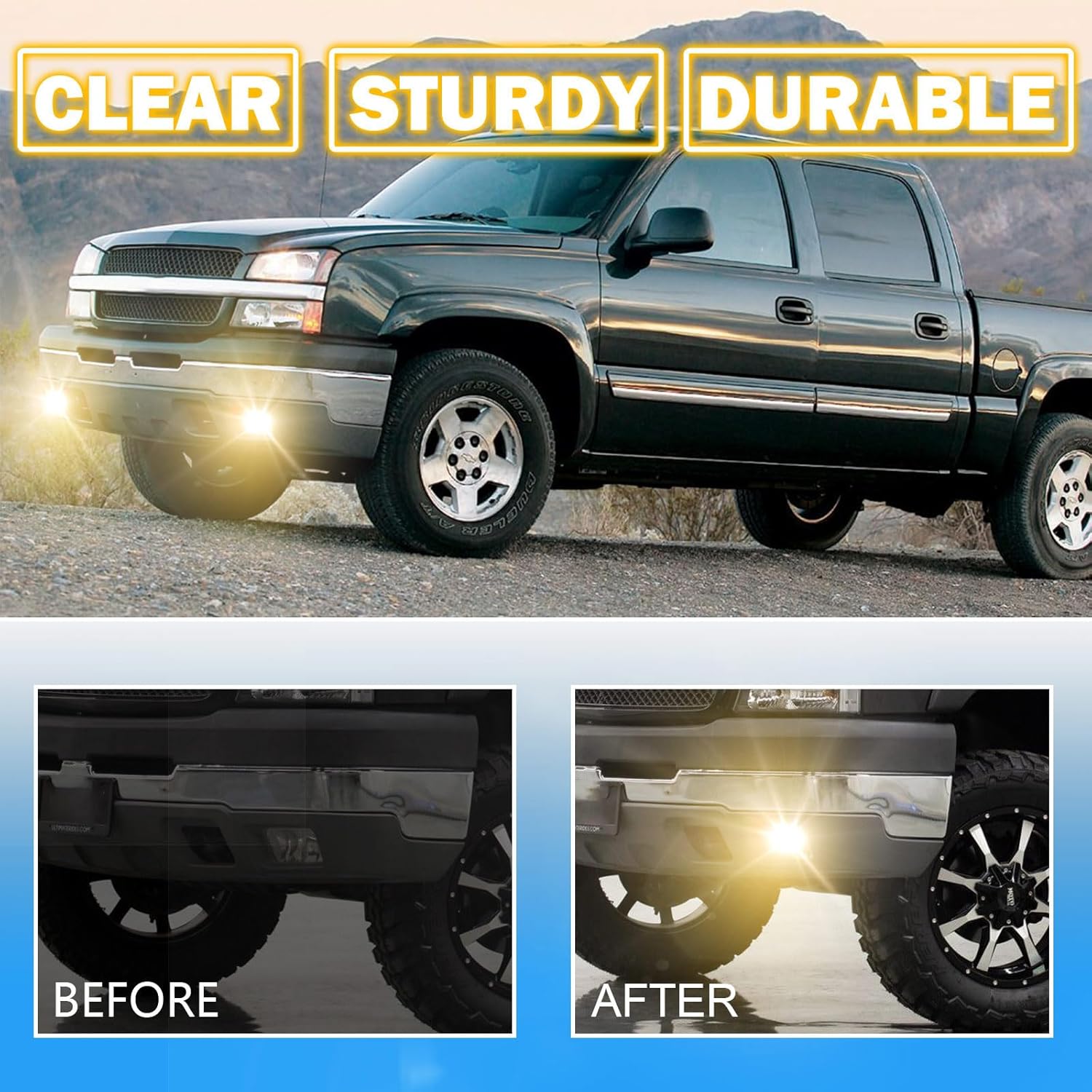 DOT Approved Halogen Fog Lights for 2002-2007 Chevy Silverado Avalanche Plug & Play