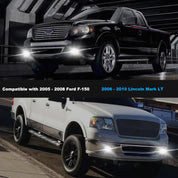 OKSIWA Ultra-Bright LED Fog Lights with DRL and Turn Signals Fit for 2005 2006 2007 2008 Ford F150, 2006-2010 Lincoln Mark LT, Front Driving Fog Lamps Assembly, DOT Certified - 1 Pair