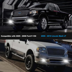 OKSIWA Ultra-Bright LED Fog Lights with DRL and Turn Signals Fit for 2005 2006 2007 2008 Ford F150, 2006-2010 Lincoln Mark LT, Front Driving Fog Lamps Assembly, DOT Certified - 1 Pair-3