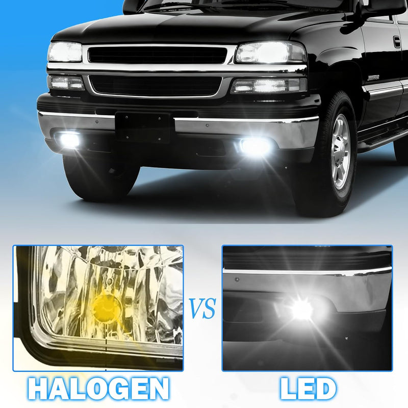 DOT Approved LED Fog Lights for 1999-2002 GMC Sierra & 2000-2006 GMC Yukon Plug & Play-4