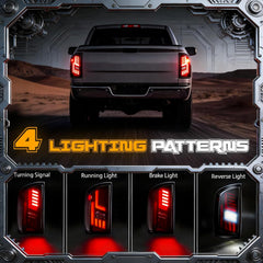 OKSIWA Sequential Full Led tail lights Fit for Dodge Ram 1500 2007 2008, Fit for Ram 2500 3500 2007-2009 Starting Animated Rear Light Assembly, Dynamic Turn Signal,Reverse Light,Brake Light Smoked-2