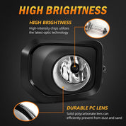 OKSIWA Halogen Fog Lights,Compatible with 2016-2023 Toyota Tacoma(Fits SR,SR5 Model Only), Front Bumper Driving Light, with Wiring Harness, Switch,Easy to Install (Black Bezels)