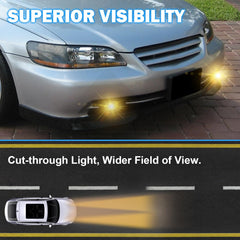 OKSIWA Fog Lights Fit For 2001-2002 Honda Accord 4DR Sedan 01 02 Front Driving Fog Lights Lamps(Clear Lens)-2