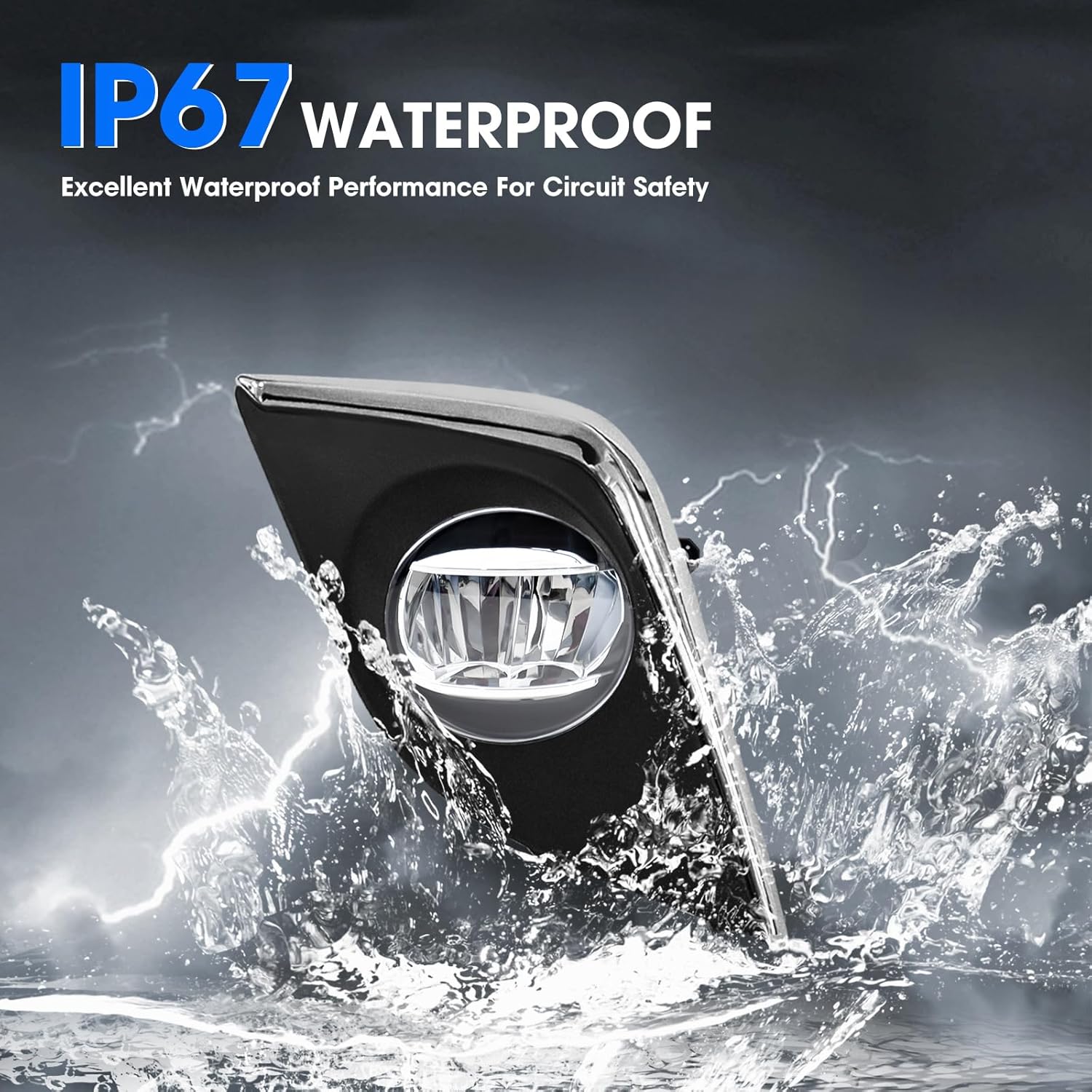 OKSIWA Fog Lights Assembly Compatible with 2014 2015 2016 Corolla/Altis CE ECO L LE, Bumper Driving Fog lamp Assembly Replacement (LED Fog Lights)