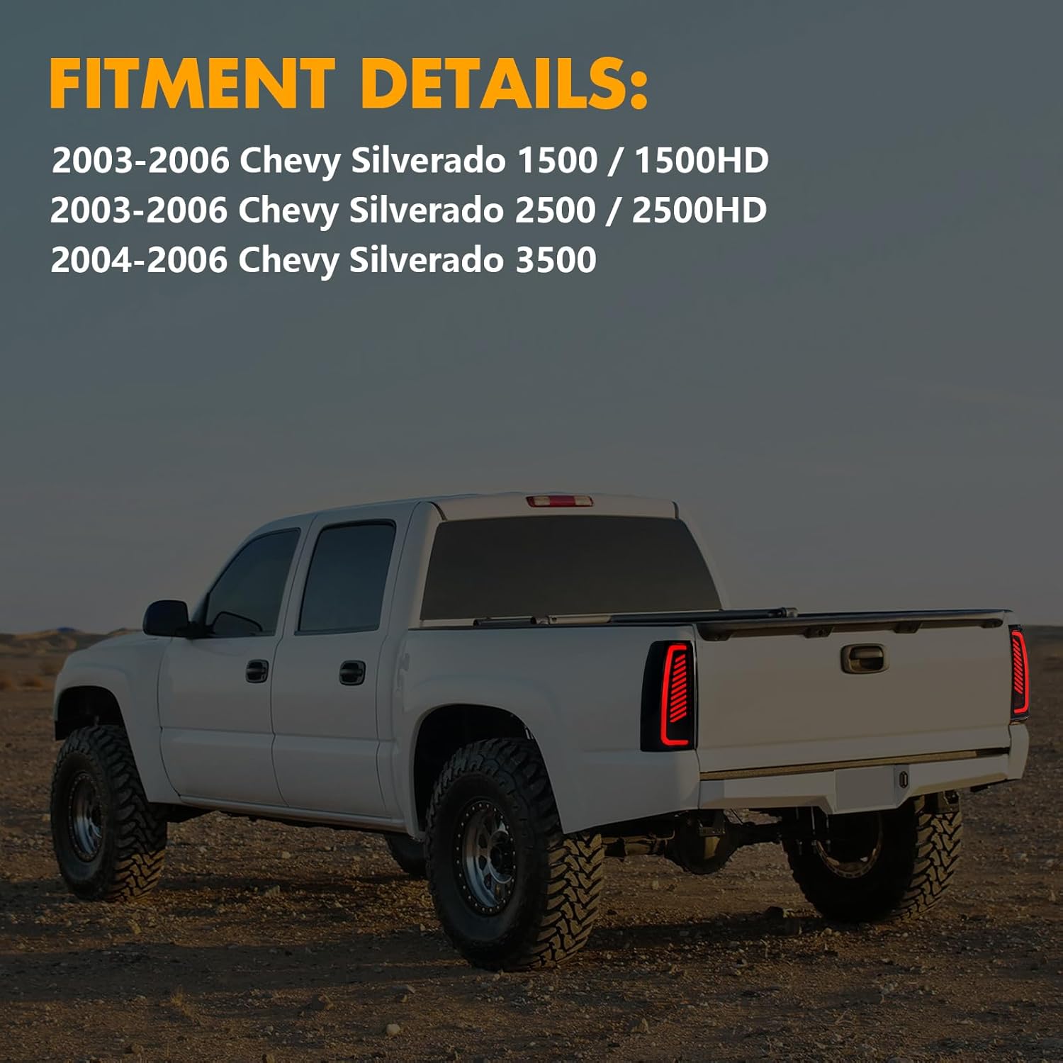 Animated Sequential Smoked LED Tail Lights for 2003-2006 Chevy Silverado Plug & Play-3