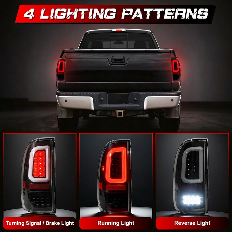 OKSIWA Clear Lens Full Led Tail Lights Fit for 2008-2016 Ford F250 F350 F450 Turn Signal,Brake Light,Reverse Light Rear Light Assembly Replacement-2
