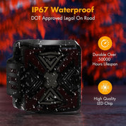 OKSIWA LED Tail Lights Fit For 2007-2018 Jeep Wrangler JK JKU Sport/Sahara/Rubicon, with Starting Dynamic Animation,Unique Shaped Design (X Smoked2)