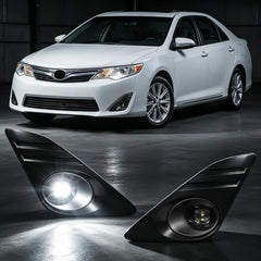 OKSIWA LED Fog Lights-For 2012-2014 Toyota Camry(Not for SE Models), Fog Light Assembly Replacement,Include Switch, Wiring Harness,Plug and Play,Black Bezels-2