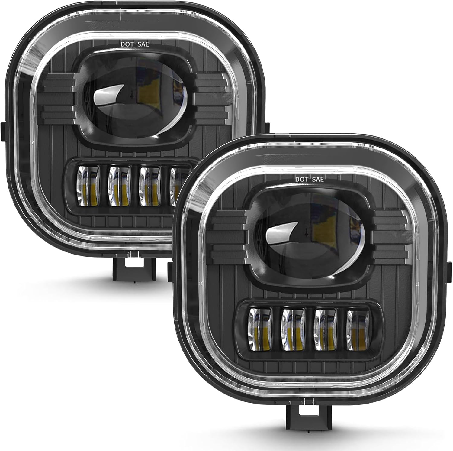 OKSIWA LED Fog Light Assembly for 1999-2016 Ford F250 F350 F450 F550 Super Duty - Driving Fog Lamp Compatible with Original Frame 【No fog lamp bracket】